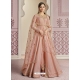 Dusty Pink Designer Wedding Wear Russian Silk Anarkali Suit