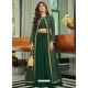 Dark Green Readymade Designer Party Wear Heavy Chinon Wedding Suit