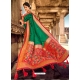 Dark Green Designer Silk Wedding Wear Sari