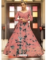 Old Rose Designer Party Wear Floor-Length Gown