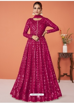 Rani Readymade Designer Party Wear Real Georgette Anarkali Suit