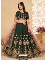 Dark Green Designer Heavy Silk Wedding Wear Lehenga Choli