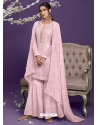 Pink Fabulous Designer Georgette Sharara Suit