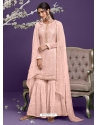 Baby Pink Fabulous Designer Georgette Sharara Suit