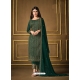 Dark Green Fabulous Designer Two Tone Cationic Georgette Palazzo Suit