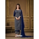 Royal Blue Fabulous Designer Two Tone Cationic Georgette Palazzo Suit