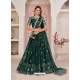 Teal Designer Mono Net Wedding Wear Lehenga Choli