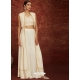 Off White Readymade Designer Party Wear Real Georgette Wedding Suit