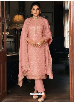 Baby Pink Fabulous Designer Georgette Palazzo Suit