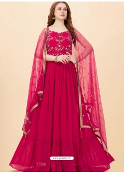 Rani Readymade Designer Wedding Wear Faux Georgette Anarkali Suit