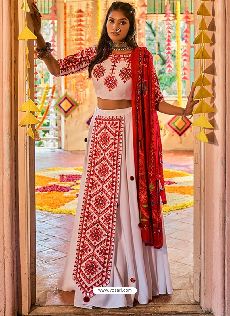 Arya Design Dial N Fashion Art Silk Off White Lehenga Choli – Sareetag