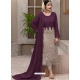 Purple Fabulous Designer Faux Georgette Palazzo Suit