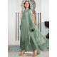 Grayish Green Fabulous Designer Faux Georgette Palazzo Suit