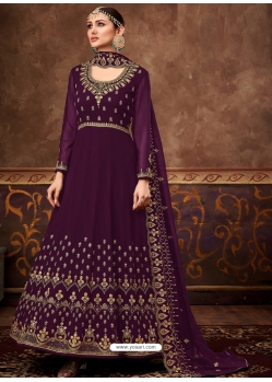 Purple Fabulous Designer Real Blooming Georgette Anarkali Suit