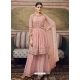 Dusty Pink Scintillating Designer Heavy Faux Georgette Sharara Suit