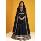 Navy Blue Readymade Designer Premium Silk Anarkali Suit