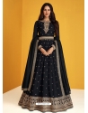 Navy Blue Readymade Designer Premium Silk Anarkali Suit