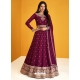 Deep Wine Readymade Designer Premium Silk Anarkali Suit