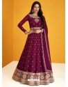 Deep Wine Readymade Designer Premium Silk Anarkali Suit