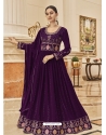 Purple Designer Heavy Faux Georgette Anarkali Suit