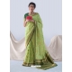 Green Designer Silk Organza Wedding Wear Sari