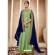 Green Readymade Designer Heavy Maslin Anarkali Suit