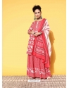 Peach Readymade Designer Party Wear Pure Cotton Palazzo Suit
