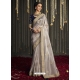 Silver Designer Fancy Fabric Wedding Wear Sari