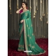 Aqua Mint Designer Fancy Fabric Wedding Wear Sari