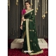 Dark Green Designer Fancy Fabric Wedding Wear Sari