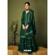 Dark Green Readymade Designer Party Wear Real Georgette Palazzo Suit