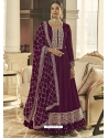 Purple Designer Blooming Georgette Anarkali Suit