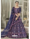 Dark Blue Designer Wedding Wear Lehenga Choli