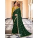 Dark Green Designer Barfi Silk Wedding Wear Sari