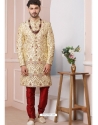 Cream Premium Men's Designer Indo Western Sherwani