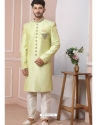Lemon Premium Men's Designer Indo Western Sherwani