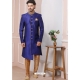 Royal Blue Premium Men's Designer Indo Western Sherwani