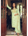 Sea Green Designer Party Wear Heavy Chinon And Georgette Wedding Suit