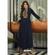 Navy Blue Readymade Designer Blooming Georgette Anarkali Suit With Dupatta