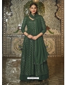 Dark Green Designer Wedding Wear Georgette Anarkali Suit