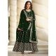 Dark Green Designer Wedding Wear Georgette Anarkali Suit