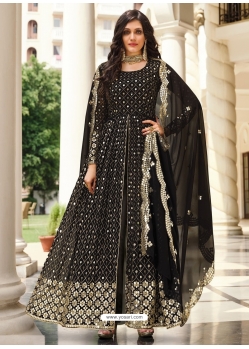 Black Designer Wedding Wear Georgette Anarkali Suit