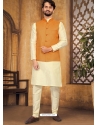 Mustard Exclusive Readymade Kurta Pajama With Jacket