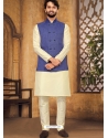 Royal Blue Exclusive Readymade Kurta Pajama With Jacket