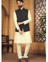 Black Exclusive Readymade Kurta Pajama With Jacket