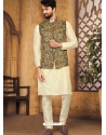 Olive Green Exclusive Readymade Kurta Pajama With Jacket