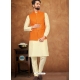 Orange Exclusive Readymade Kurta Pajama With Jacket