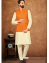 Orange Exclusive Readymade Kurta Pajama With Jacket