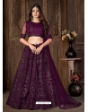 Purple Designer Wedding Wear Lehenga Choli