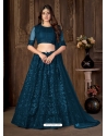 Teal Blue Designer Wedding Wear Lehenga Choli